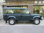 ランドローバー ディフェンダー 110SW 2.2Tdci XS 半革 純正AW 7人乗り Nox/Pm適合 3ナンバー AT換装済 クリアレンズ 前後マッドフラップ サイドランナー 背面タイヤ 並行輸入車 右ハンドル 記録簿付の中古車