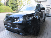 ランドローバー レンジローバーSPORT 5.0V8SC SVR コンビ本革 パノラマSR 純正ナビTV ブラック21AW 新品タイヤ 550PS  デプロイアブルサイドステップ 専用コンビレザーインテリア アクティブスポーツエキゾースト bremboブルーキャリパー 正規ディーラー車 右ハンドル 記録簿付の中古車