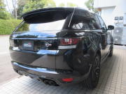 ランドローバー レンジローバーSPORT 5.0V8SC SVR コンビ本革 パノラマSR 純正ナビTV ブラック21AW 新品タイヤ 550PS  デプロイアブルサイドステップ 専用コンビレザーインテリア アクティブスポーツエキゾースト bremboブルーキャリパー 正規ディーラー車 右ハンドル 記録簿付の中古車