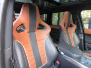 ランドローバー レンジローバーSPORT 5.0V8SC SVR コンビ本革 パノラマSR 純正ナビTV ブラック21AW 新品タイヤ 550PS  デプロイアブルサイドステップ 専用コンビレザーインテリア アクティブスポーツエキゾースト bremboブルーキャリパー 正規ディーラー車 右ハンドル 記録簿付の中古車